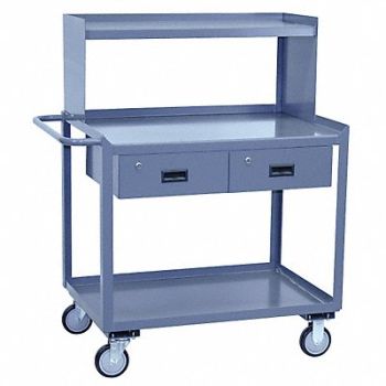 JAMCO Mobile Wrkstion Steel 36 L 24 W 2 Shelf, 16C815