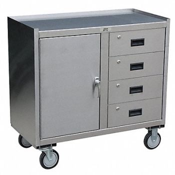 JAMCO Mobile Cabinet Workbench SS 37 W 27 D, 16D042