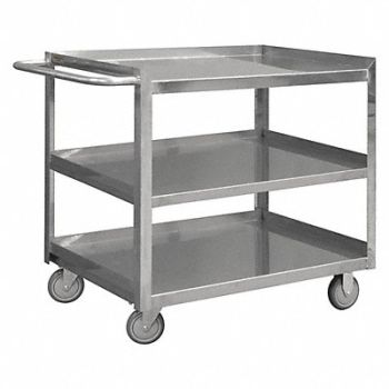 GRAINGER APPROVED Metal Shelf Cart 600 lb SS, 5JNJ5
