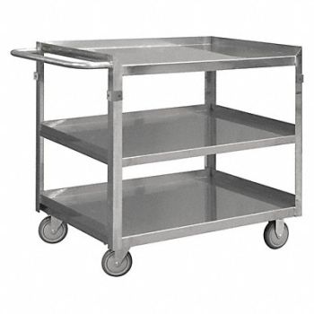 GRAINGER APPROVED Metal Shelf Cart 600 lb SS, 16D076