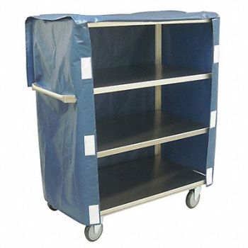 GRAINGER APPROVED Linen Cart 600 lb 4 Shelf 48 in L, 16D084
