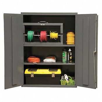 DURHAM MFG Storage Cabinet 48 x36 x18 Gray 2Shlv, 16D675