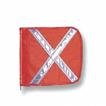 CHECKERS INDUSTRIAL PROD INC HD Flag Reflexite X 16x16 In Orange, 16D824