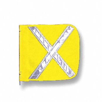 CHECKERS INDUSTRIAL PROD INC HD Flag Reflexite X 12x12 In Yellow, 16D833