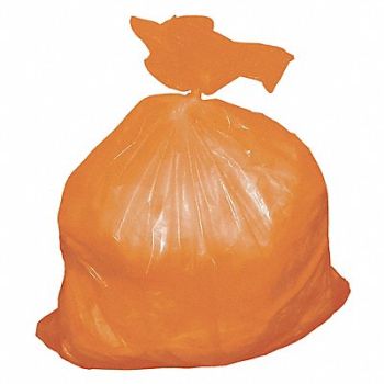 TOUGH GUY Trash Bag 45 gal Orange PK75, 52WX88