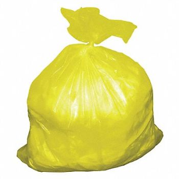 TOUGH GUY Trash Bag 55 gal Yellow PK50, 52WX95