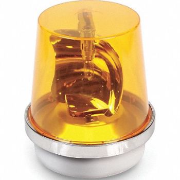 EDWARDS SIGNALING Rotating Warning Light Halogen Amber, 16G528