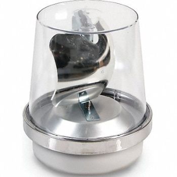 EDWARDS SIGNALING Rotating Warning Light Halogen Clear, 16G531