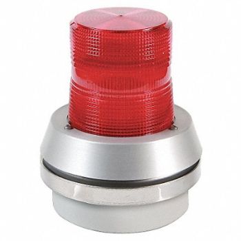 EDWARDS SIGNALING Flashing Light with Horn 120VAC Red Lens, 16G820