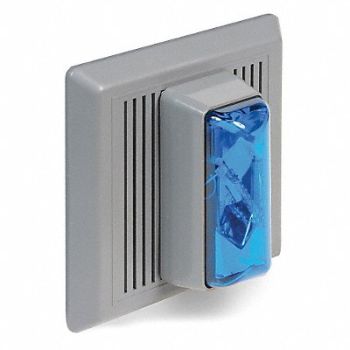 EDWARDS SIGNALING Horn Strobe Blue 24VAC/DC Indoor Flush, 16G556