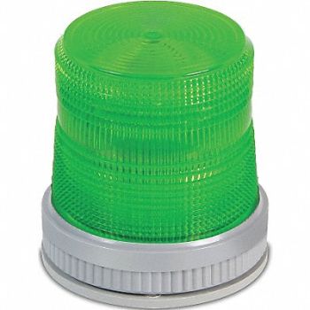 EDWARDS SIGNALING Warning Light LED 24VDC Green 65 FPM, 16G644