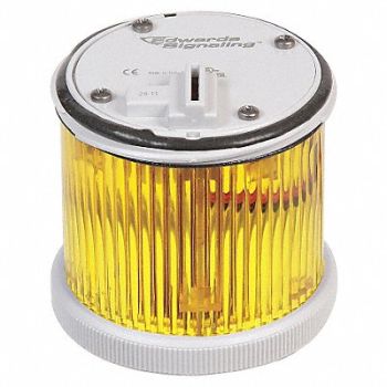 EDWARDS SIGNALING Tower Light 70mm Steady Amber, 16G805