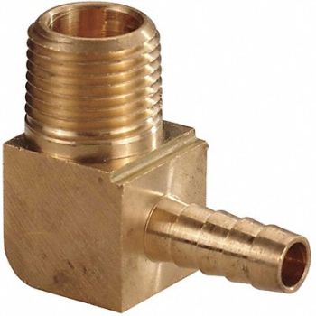 GRAINGER APPROVED Barbed Hose Fitting Hose ID 3/8 NPT, 6AFT1