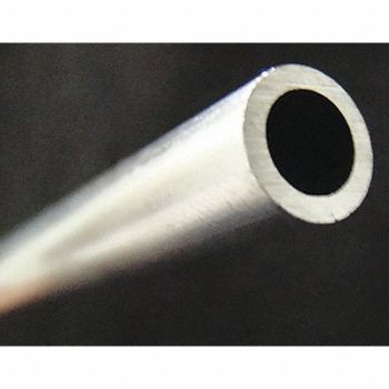 GRAINGER APPROVED Tubing Round Aluminum 12 in Overall L, 48KU63