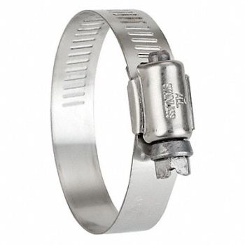 GRAINGER APPROVED Worm Gear Hose Clamp 1/2 W 5 ID PK10, 16P314
