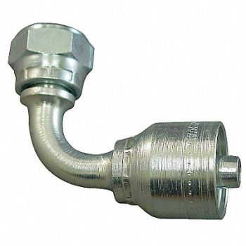 EATON AEROQUIP Crimp Fitting 90 Deg 1/2 ID 5/8 FBSPP, 16P797