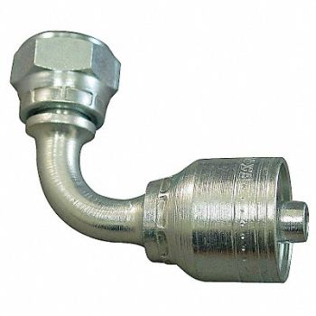EATON AEROQUIP Crimp Fitting 90 Deg 1/4 ID M14-1.5 F, 16P834
