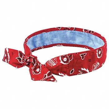 CHILL-ITS BY ERGODYNE Cooling Bandana One Size Red, 16V830