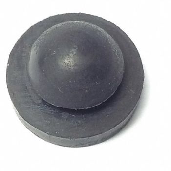 GRAINGER APPROVED Bumper 9/16in. Black Rubber PK100, 16VX01