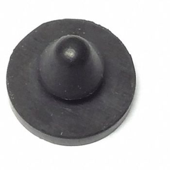 GRAINGER APPROVED Bumper 1/2 in Black Rubber PK100, 16VX03