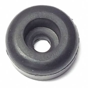 GRAINGER APPROVED Bumper 1/2 in Black Rubber PK50, 16WC41