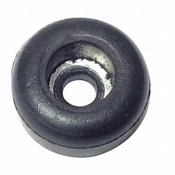 GRAINGER APPROVED Bumper 1/2 in Black Rubber PK50, 16WC42