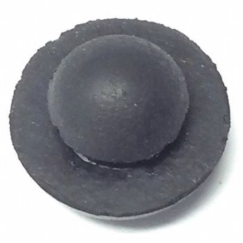 GRAINGER APPROVED Bumper 1/2 in Black Rubber PK100, 16WC62