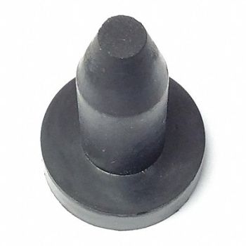 GRAINGER APPROVED Bumper 3/4 in Black Rubber PK25, 16WC63
