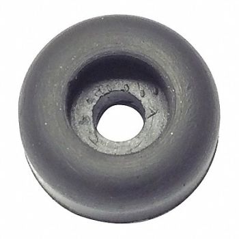 GRAINGER APPROVED Bumper 1/2 in Black Rubber PK50, 16WD04
