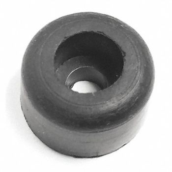 GRAINGER APPROVED Bumper 1/2 in Black Rubber PK25, 16WD05