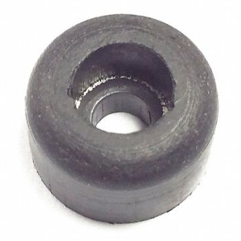 GRAINGER APPROVED Bumper 1/2 in Black Rubber PK25, 16WD06