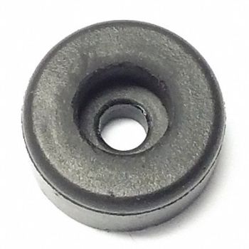 GRAINGER APPROVED Bumper 1/2 in Black Rubber PK25, 16WD07