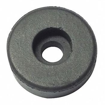 GRAINGER APPROVED Bumper 1/2 in Black Rubber PK25, 16WD11