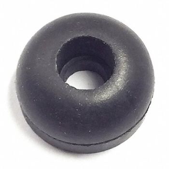GRAINGER APPROVED Bumper 5/8 in Black Rubber PK25, 16WD16