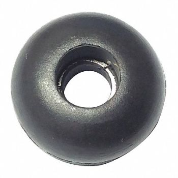 GRAINGER APPROVED Bumper 5/8 in Black Rubber PK25, 16WD17