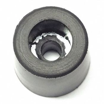 GRAINGER APPROVED Bumper 5/8 in Black Rubber PK25, 16WH19