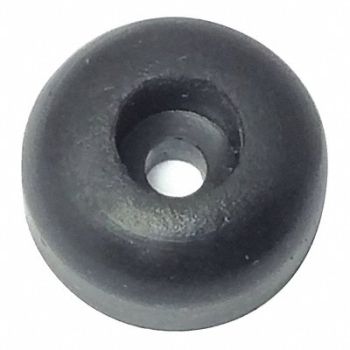 GRAINGER APPROVED Bumper 5/8 in Black Rubber PK25, 16WH24