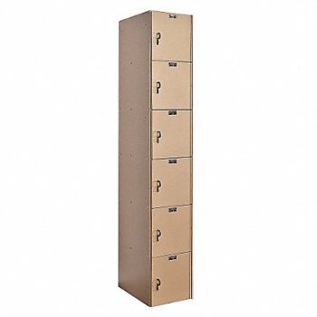HALLOWELL Bx Lckr 6x1Lckr Taupe 72 x12 x18 Assm, 16X120