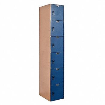 HALLOWELL Lckr 6x1Lckr Blue/Taupe 72 x12 x18 Assm, 16X122