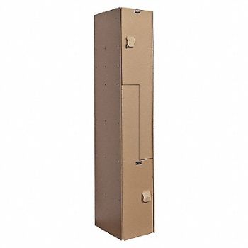 HALLOWELL Lckr 2x1Lckr Taupe 72 x12 x18 Assm, 16X124