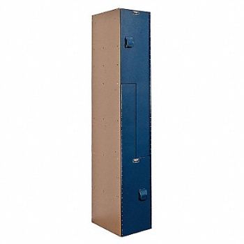 HALLOWELL Lckr 2x1Lckr Bl/Taupe 72 x12 x18 Assm, 16X126