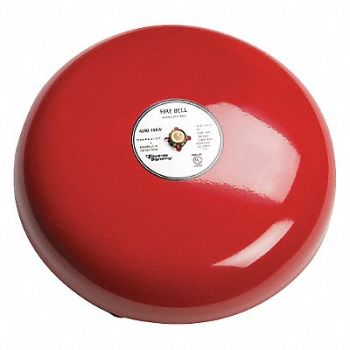 EDWARDS SIGNALING Fire Bell Red 10 In., 16X280