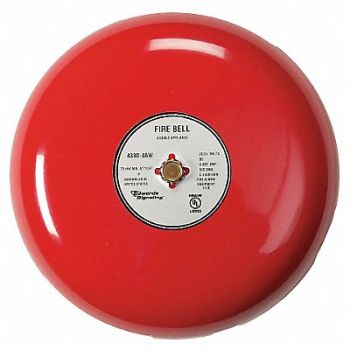 EDWARDS SIGNALING Fire Bell Red 8 in 20 to 24V, 16X289