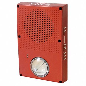 EDWARDS SIGNALING Outdoor Speaker Strobe Marked Fire Red, 16X451