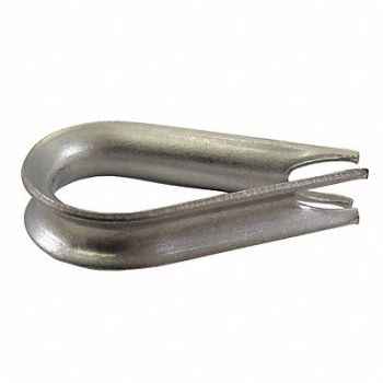 LOOS Wire Rope Thimble 1/8 In 302/304 SS, 16X768