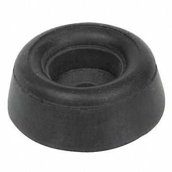 GRAINGER APPROVED Bumper 3/4 in Black Rubber PK25, 16YF52