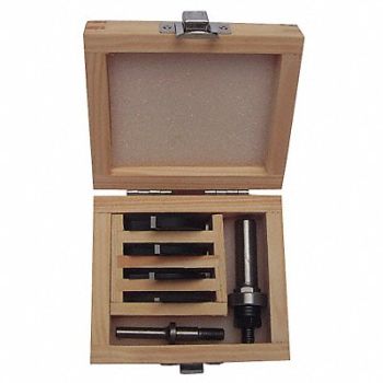 GRAINGER APPROVED Router Bit Set 6 Pc Carbide Tipped, 16Y601