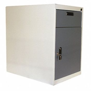 PRO-LINE Cabinet Pedestal 26Wx26Dx26H White/Blue, 16Y932