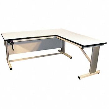 PRO-LINE L-Shaped Workbench ESD Lam 72 W 30 D, 16Y935