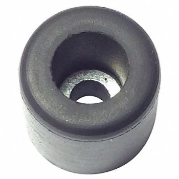 GRAINGER APPROVED Bumper 15/32 in Black Rubber PK10, 16YJ42